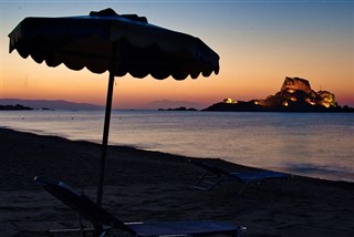 Kos - Kefalos - ostrůvek Kastri před východem slunce